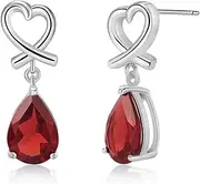 [GLESOS] Lightweight Water Drop Earrings Dangle Huggie Earrings,18K White Gold Plated CZ Crystal earrings for Women