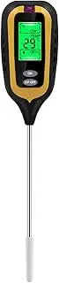 Plant Soil Moisture Meter - Multifunctional Soil Tester with pH, Temperature, Light Sensor | Garden Soils Analyzer for Home Plants, Outdoor Farming Tool for Watering, Plant Health Checking