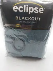 Eclipse Blackout Grommet Panel Curtain 52in x 108in Rowland Blue