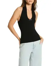 [Sass & Bide] Modi Halter Neck Knit Top in Black