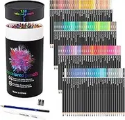 120 Colored Pencils, Premium Art Drawing Pencils for Adult Coloring Books, Soft Core, Coloring Pencils for Adults Beginners kids