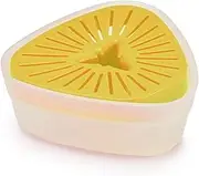 Joseph Joseph Duo Manual Citrus Juicer with Reversible Lid for Compact Storage, Orange and Lemon Squeezer, Light Yellow