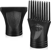 SHERCHPRY 2Pcs Hair Dryer Nozzle Attachment Comb Concentrator for Hair Dryers Premium Safe Durable for Styling and Diffusing Hair