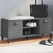 Shoe Bench VIKEN Anthracite Grey 106x35x45 cm Engineered Wood Shoe Storage