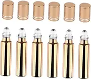 Healeved 6pcs Perfume Roller Bottles with Stainless Steel Balls for Essential Oils Travel Home Use UV Containers with Tight Seal to Prevent Leakage