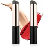 2pcs Silicone Lip And Concealer Makeup Brushes,Premium High Elastic Silicone Brush Set For Lip Balm, Lip Gloss, Lip Stick and Concealer