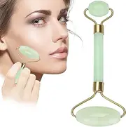 LZLRUN Anti Aging Jade roller Therapy 100% Natural jade facial roller double Neck Healing Slimming Massager (Jade Roller)