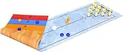 Perfeclan 3 in 1 Tabletop Curling Table Game Set with 8 Rollers, Portable Indoor Shuffleboard, Bowling Game for Kids