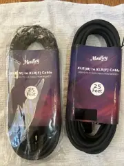 MouKey XLR(M) To XLR(F) Cable- 25 Feet, 2 Packs