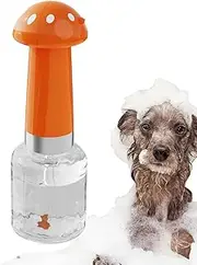 Dog Soap Dispenser | Automatic Foam Dispenser Machine for Pet,Cute Mushroom Shape Grooming Cleansing Tool Single-Handed Use for Small Medium Dog