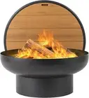Cast Iron Fire Pit Table with Lid Extra Thick and Heavy Duty Fire Bowl Deep