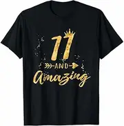 [VidiAmazing] 11th Birthday for Girl 11 and Amazing Gifts T-Shirt ds137 T-Shirt