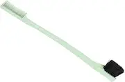 Ergonomic Brow Brush Double Headed Eyebrow Brush for Eyelash Comb and Trimming, Combing Eyelashes, Beauty Salon, Wheat Straw Material (Green)