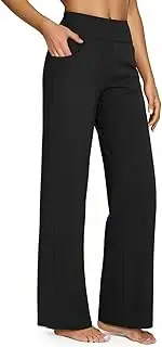 [SIEPASA] Yoga Pants Women Wide Leg Pants with Pockets High Waist Stretch Dress Casual Sweatpants Petite/Regular/Tall