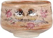 Kutani Yaki Wataya Matcha Bowl Sparrow K8-791
