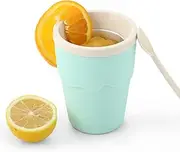 Tikapo Slushie Maker Cup - Instant Slushy Cup with Spoon - Freezer Cup for Making Slushee, Smoothies, Milkshake Super-Fast - Portable Frozen Drink Maker - Modern DIY Slush Cups (Green)