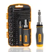 Screwdriver Bits & Socket Set 77 Pieces, Ratchet Screwdriver Set with Case, M...