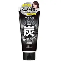 在飛比找PChome24h購物優惠-日本KOSE Softymo男用酷涼去角質炭洗面乳130g