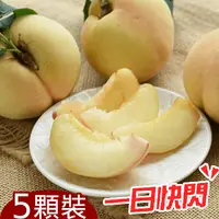 在飛比找台灣好農優惠-梨山阿忠水蜜桃(5顆裝) 一日快閃