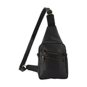 Franco Bonini - 23-0011 Leather sling backpack - Black