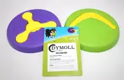 Dog Flying Disc Set Frisbee Maneuver Dart Purple Yellow Green Training Toys NEW