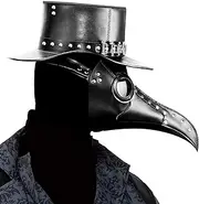 Plague Doctor Bird Mask, Wikay Long Nose Beak Cosplay Steampunk Leather Bird Mask Halloween Costume Props Mask for Festival Party Dress Up Cosplay (Black)