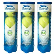 12x Slazenger Advantage Hard Court Surface Tennis Balls Tin/Can Sport/Training