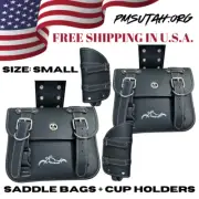 Saddlebag Cupholder Throw Over Bags Kawasaki Vulcan VN 900 500 Cruiser Saddle Z