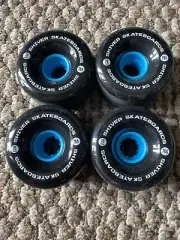 Shiver Longboard Wheels Slide Like Butter 70mm 78a From The Shark Wheel Co Black