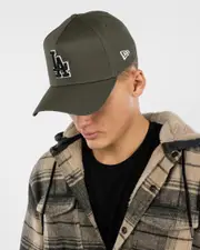 [New Era] New Era Men's Los Angeles Dodgers 9Forty A-Frame Cap in Dusty Charcoal/Black One Size Dusty Charcoal/Black