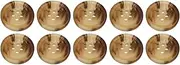 Pack of 10 Light Mixed Brown 20mm Round Faux Horn Sew On Plastic Buttons for Coats Jackets Knitwear Cardigans Flat 4 Holes 32L