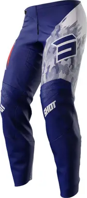 Shot Draw Kid Matrix Motocross Pants, white-blue, Size 42 for Kids White Blue