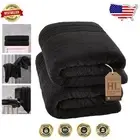 2 Pack Jumbo 35"x70" Quick Dry Bath Sheet Towels in Black - Superior Comfort