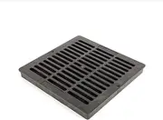 Premium USA Made 12" Inch Outdoor Square Catch Basin Drain Grate Cover - Fits NDS & Most Brands Basin - Fits: All 12" Inch Storm Sewer & Drain Pipe/Fittings 12" Black