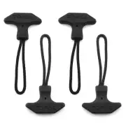 4pcs T-Shaped TPU Zipper Puller - Black Zipper Pull Cord for Travel Bag, Suit...