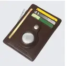 La Enviro Braddon Airtag Card Holder Brown Vegan Faux Leather