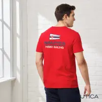 在飛比找momo購物網優惠-【NAUTICA】男裝 品牌LOGO旗語短袖T恤(紅色)