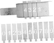 GRADENEVE 1 Set Digital Mold Texture Stencils for Crafts Acetate Canvas Cursive Reusable Clear Doormat Large Number Stencils for Spray Painting Sign Grout Marker Labels Circle Iron Silver