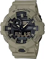[Casio] Men's 700UC Series G-Shock Quartz 200M WR Shock Resistant Resin Strap and Case, Tan, One Size, GA-700UC-5ACR