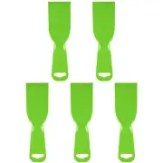 5pcs Putty Scraper 2" Width 3mm Thin Flexible Plastic Putty Knife Green