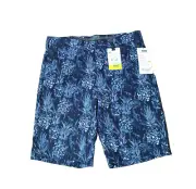 NWT Women’s Nicklaus Navy Bermuda Golf Shorts Retail $30 Pineapple Active Waist
