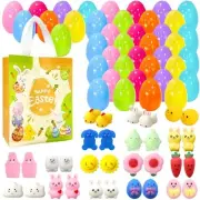 32Pcs Easter Surprise Eggs with Cute Mochi Squishy Toys Premium for Easter