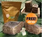450g/ 500g African Black Soap Organic Unrefined Hand Made with FREE SOAP DISH