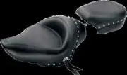 Black Studded Wide Touring Solo Driver Seat w Conchos Seventy Two 2012-2016