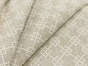 Schumacher Versatile Geometric Uphol Fabric- Albert Fret / Natural BTY 75560