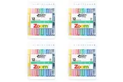 48pc Texta The Original Zoom Kids Non Toxic Twist Colouring Crayons Hard Case