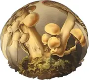 Vintage Mushrooms Shower Cap Reusable Waterproof Shower Bonnet for Women Men Elastic Band Bath Hair Hat Double Layered Washable Bath Cap for All Hairstyles, Travel-Friendly