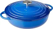 Pyrolux Pyrochef Cast Iron Chef Pan, 24 cm/2.5 Litre, Ocean Blue