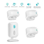 Wireless PIR Motion Detector Welcome Chime Alarm Entry Door bell with 3 Sensors