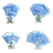 100Pcs 5*7CM PVC Clear Plastic Grip Seal Bag Jade Jewelry Ring Storage Pouch C